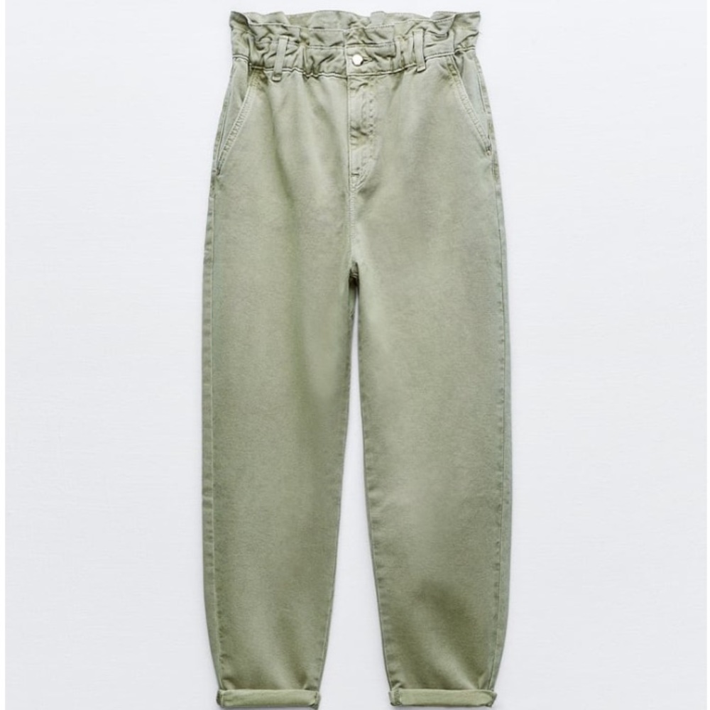 Zara High-waisted Paperbag Baggy Jeans | Size 10